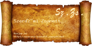 Szerémi Zsanett névjegykártya