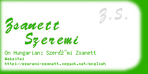 zsanett szeremi business card